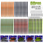 Proberos Freshwater Fishing Lures: 60Pcs Soft Worm Baits & Hooks Combo