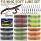 Proberos Freshwater Fishing Lures: 60Pcs Soft Worm Baits & Hooks Combo