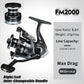 PROBEROS® 2000~7000 Series Spinning Reel, 5.2:1 Gear Ratio, 22LB Max Drag, Aluminum Alloy Metal Spool, Spinning Fishing Reel - Proberos
