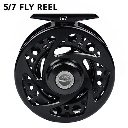 PROBEROS FR07 CNC Aluminum Fly Reel, 5/7, 7/9, 9/10 Sizes, 5 Colors;Large Arbor Fly Reel, Corrosion Resistant for Freshwater; Saltwater