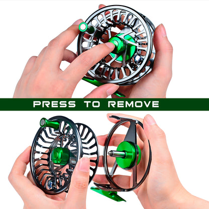 PROBEROS FR09 Pre-Loaded Fly Reel CNC Aluminum; Pre-Wound, Ready-to-Fish for Beginners