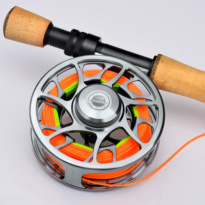 PROBEROS Pre-Loaded Fly Reel, 5/7, 7/9, 9/10 Sizes, Zero Deviation Design &nbsp;CNC Aluminum , Pre-Wound, Ready-to-Fish for Beginners