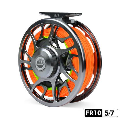 PROBEROS Pre-Loaded Fly Reel, 5/7, 7/9, 9/10 Sizes, Zero Deviation Design &nbsp;CNC Aluminum , Pre-Wound, Ready-to-Fish for Beginners