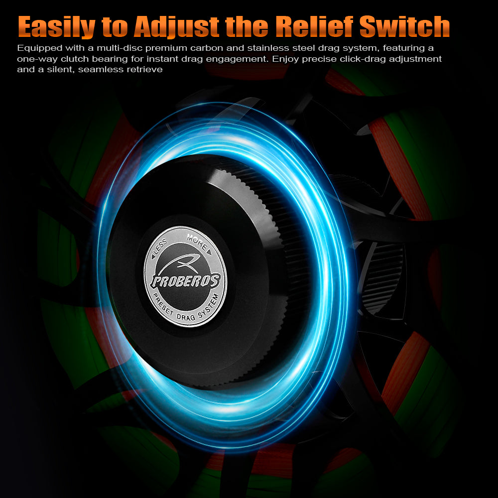 PROBEROS Pre-Loaded Fly Reel, 5/7, 7/9, 9/10 Sizes, Zero Deviation Design CNC Aluminum Fly Fishing Reel, Pre-Wound, Ready-to-Fish for Beginners