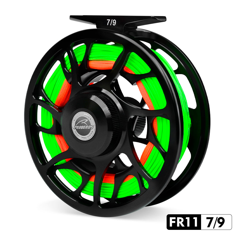 cnc aluminum fishing reels PROBEROS FR11 Pre-Loaded Fly Reel 5/7-9/10 Sizes Proberos J39 Spincast Reelsthe ultimate choice for anglers seeking reliability CNC Full Metal Spinning Fishing