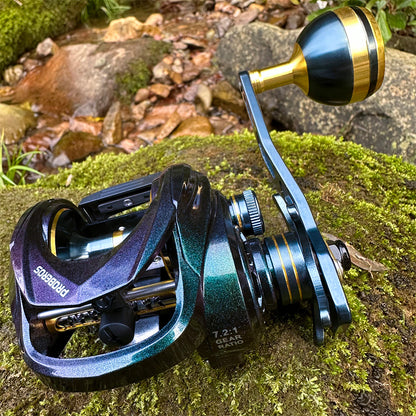 PROBEROS FW300 Baitcasting Reel, 7.2:1 Gear Ratio, 5+1BB, 256g Lightweight