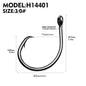 PROBEROS 50PCS 1/0-10/0# Eagle Beak Fishing Hooks Demon Circle Fishhook Anti-rust High Carbon Steel Barbed Hooks Bass Fishing Tackle