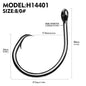 PROBEROS 50PCS 1/0-10/0# Eagle Beak Fishing Hooks Demon Circle Fishhook Anti-rust High Carbon Steel Barbed Hooks Bass Fishing Tackle
