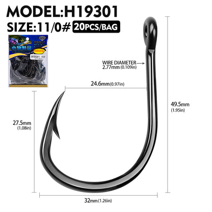 PROBEROS 10Pcs Thick High Carbon Steel Fishhook Lron Hook With Barb Hook for Haihu River Fishing Gear Accessories Wholesale