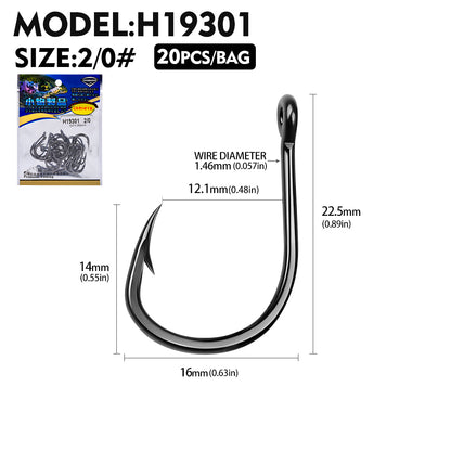PROBEROS 10Pcs Thick High Carbon Steel Fishhook Lron Hook With Barb Hook for Haihu River Fishing Gear Accessories Wholesale
