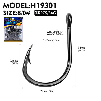 PROBEROS 10Pcs Thick High Carbon Steel Fishhook Lron Hook With Barb Hook for Haihu River Fishing Gear Accessories Wholesale