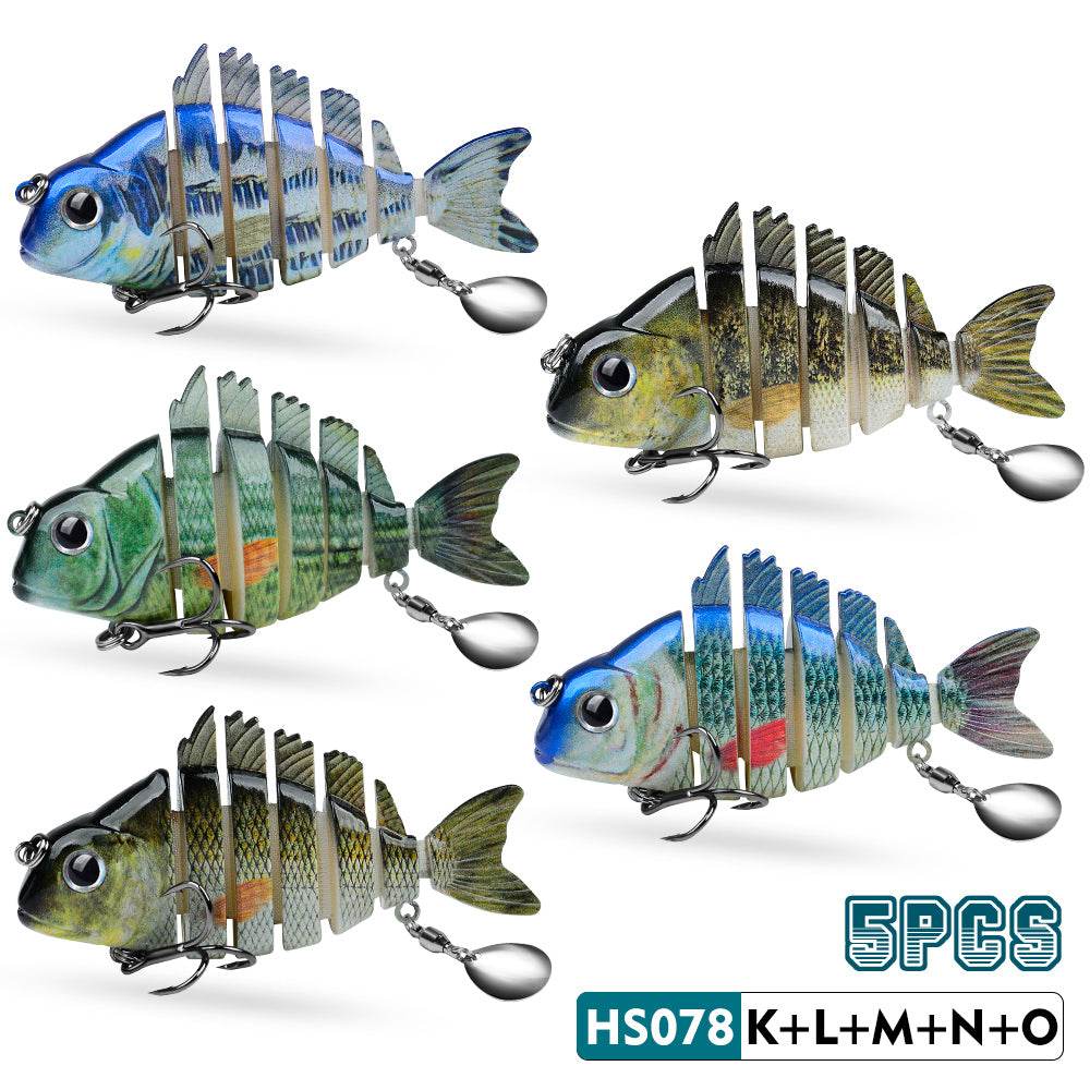 Proberos 5PCS Swimbait Multi Joint Lure Slow Sinking Pencil Metal Jig VIB Pesca Wobbler Treble Hooks Carp Fishing Tackle Hard Bait - Proberos