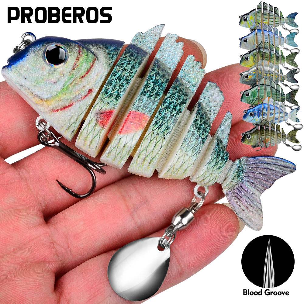 Proberos 5PCS Swimbait Multi Joint Lure Slow Sinking Pencil Metal Jig VIB Pesca Wobbler Treble Hooks Carp Fishing Tackle Hard Bait - Proberos