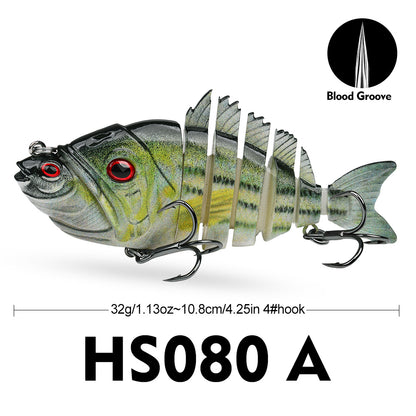 PROBEROS HS080 Multi-Jointed Swimbait Lure 4 Colors (A-D) Freshwater Fishing Bait 32g
