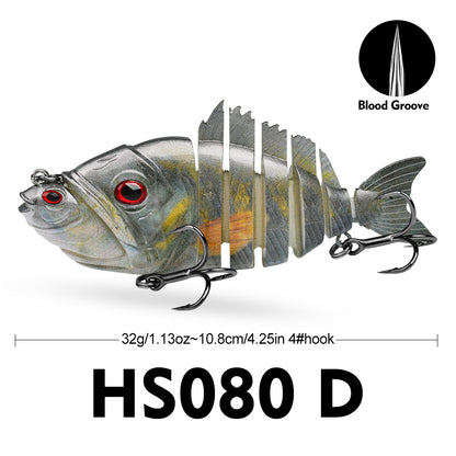 PROBEROS HS080 Multi-Jointed Swimbait Lure 4 Colors (A-D) Freshwater Fishing Bait 32g