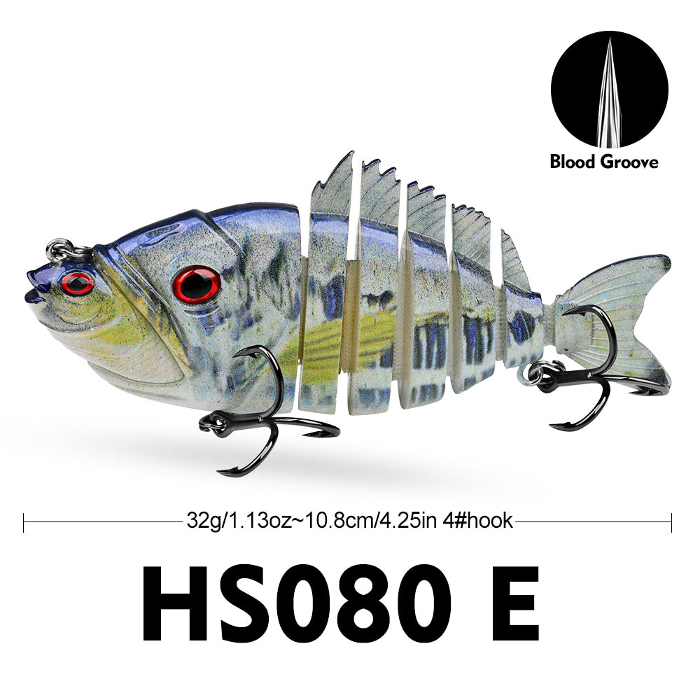 PROBEROS Multi-Jointed Swimbait Lure 4 Colors (A-D) Freshwater Fishing Bait 32g (1PC Pack)