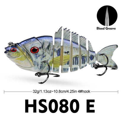 PROBEROS HS080 Multi-Jointed Swimbait Lure 4 Colors (A-D) Freshwater Fishing Bait 32g