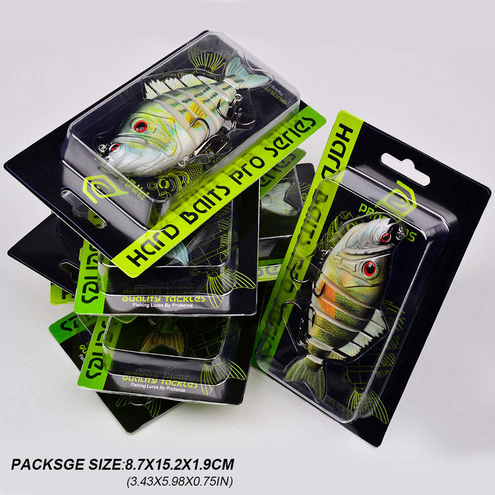 PROBEROS Multi-Jointed Swimbait Lure 4 Colors (A-D) Freshwater Fishing Bait 32g (1PC Pack)