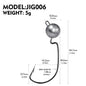 PROBEROS Wide Belly Crank Lead Head Hook 3.5g 5g 7g 10g Primary Color Lead Head Hook Soft Lure 20pcs