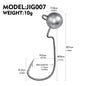 PROBEROS Crank Lead Head Hook Anti-Hanging Bottom Primary Color Lead Head Hook Soft Worm Hook with Barb Fish Hook 20pcs