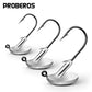 PROBEROS Sharp Lead Head Hook High Carbon Steel Tumbler Lead Head Hook Lure Hook 3.5g 5g 7g 10g 14g Soft Worm Hook 20pcs - Proberos