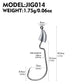 PROBEROS® Small Root Hook Original Lead Crank Lead Head Hook Soft Worm Hook with Barbed Lure Hook 20pcs - Proberos