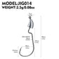 PROBEROS® Small Root Hook Original Lead Crank Lead Head Hook Soft Worm Hook with Barbed Lure Hook 20pcs - Proberos