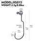 PROBEROS® Crank Lead Head Hook Anti-Hanging Bottom Primary Color Lead Head Hook Soft Worm Hook with Barb Fish Hook 20pcs - Proberos