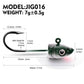 PROBEROS® Lure Head Hook Fish Head Soft Fish Lead Head Hook Anti-Hanging Bottom Lure Hook 3.5g 5g 7g JIG Hook for Soft Bait 20pcs - Proberos
