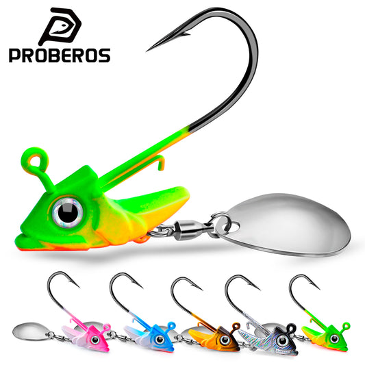 PROBEROS 5Pcs Saltwater Lead Jig Hooks 7g-15g High Carbon Steel Fishing Hooks
