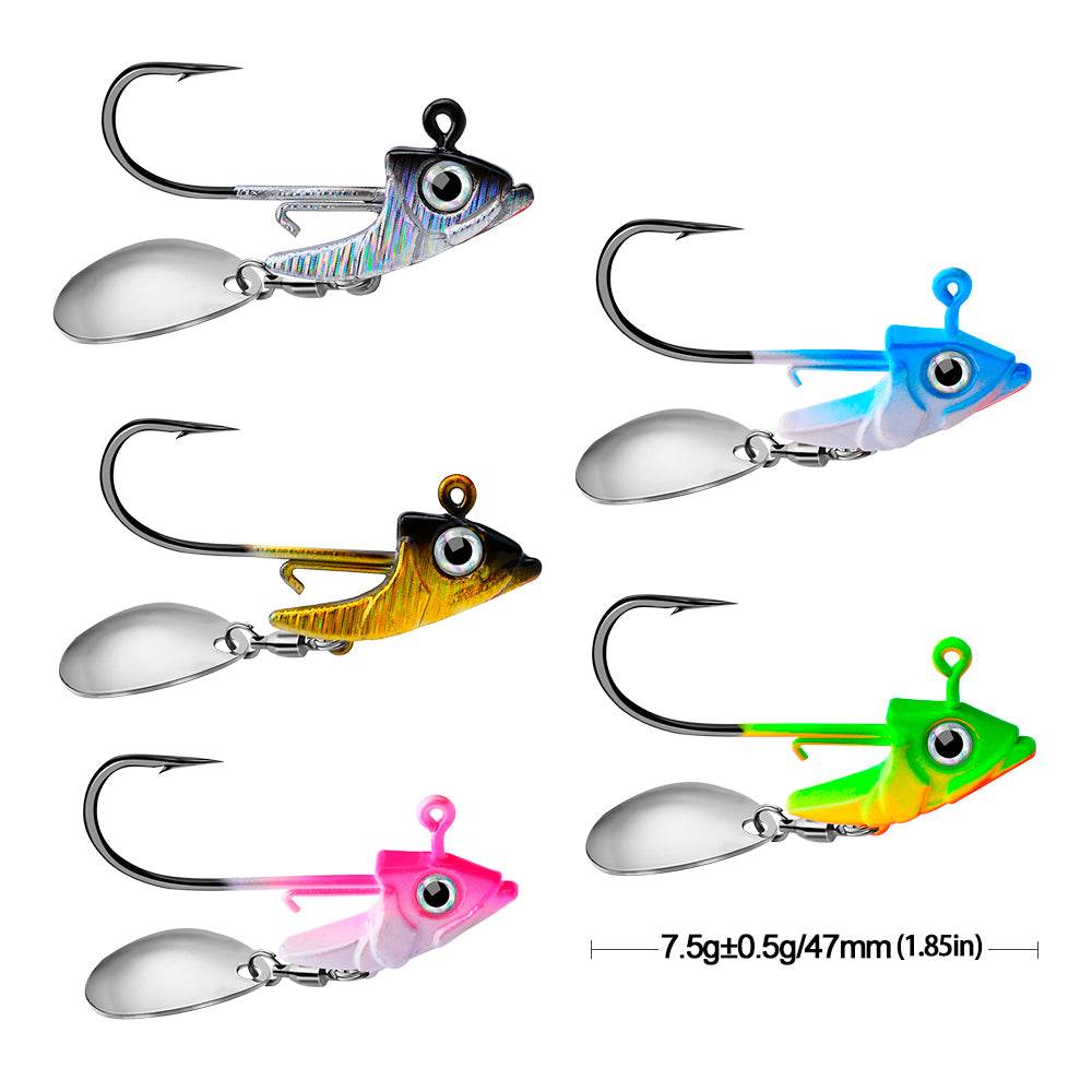 PROBEROS® Lure Lead Head Hook with Hook Fish Head Lead Head Hook Soft Fish Counterweight Anti Hanging Bottom Fish Hook 7g 10g 15g Lure Accessories 20pcs - Proberos