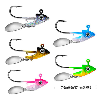 PROBEROS® Lure Lead Head Hook with Hook Fish Head Lead Head Hook Soft Fish Counterweight Anti Hanging Bottom Fish Hook 7g 10g 15g Lure Accessories 20pcs - Proberos