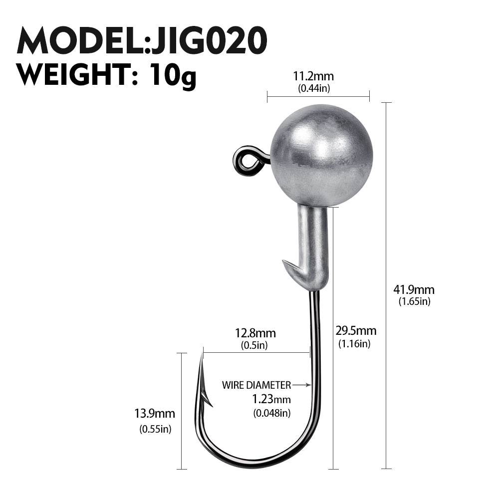 PROBEROS® Sharp Natural Soft Bait Hook 1-20g Soft Worm Hook JIG HOOK Bass Hook Lure Accessories 50pcs - Proberos