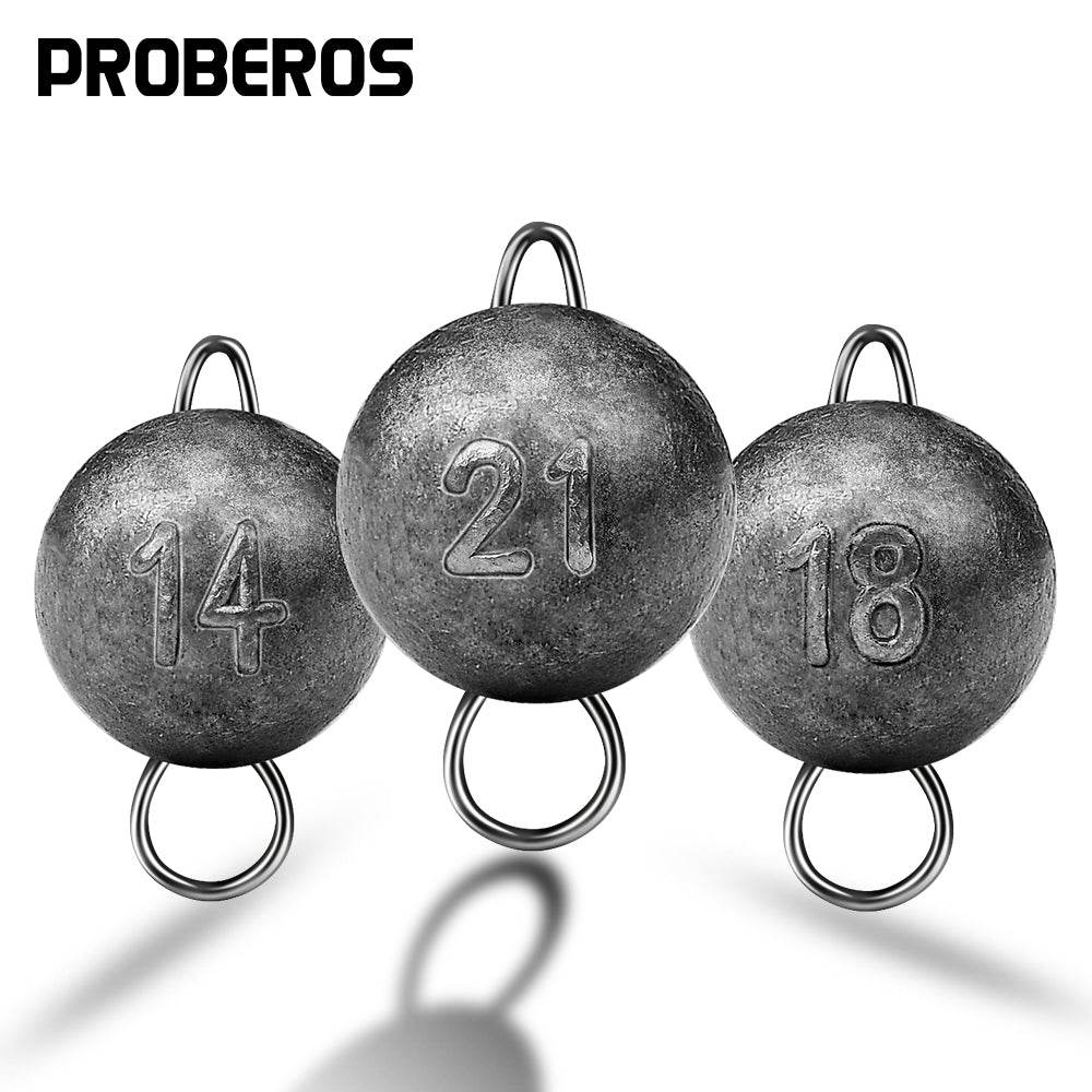PROBEROS® Lure Sinker Crank Hook Quick Hook Lead Block Inverted Fishing Lead Mamacaron Round Sinker Lure Lure Texas Fishing Rig Accessories 50pcs - Proberos