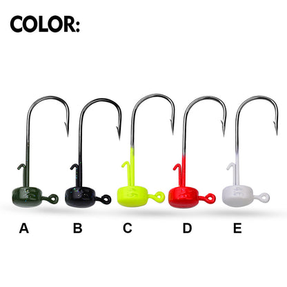 PROBEROS 5Pcs Saltwater Lead Jig Hooks 3g-7g High Carbon Steel Fishing Hooks