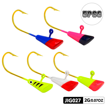 PROBEROS JIG027 Lead Jig Head Fishing Hooks 1g-3g 5PCS Set