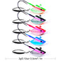 PROBEROS Lure Head Hook Willow Leaf Tumbler Lead Head Hook Anti-Hanging Bottom Lure Hook JIG Soft Worm Hook Belt Rotating Sequins 20pcs