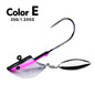 PROBEROS Lure Head Hook Willow Leaf Tumbler Lead Head Hook Anti-Hanging Bottom Lure Hook JIG Soft Worm Hook Belt Rotating Sequins 20pcs