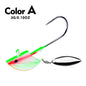 PROBEROS Lure Head Hook Willow Leaf Tumbler Lead Head Hook Anti-Hanging Bottom Lure Hook JIG Soft Worm Hook Belt Rotating Sequins 20pcs