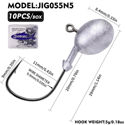 PROBEROS JIG055 Jig Head Hooks Freshwater for Trout Perch Crappie