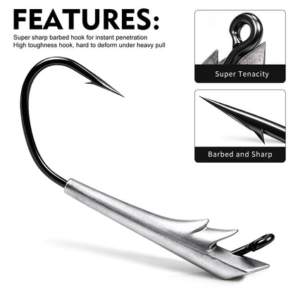 PROBEROS JIG064 Boat‑Shape Weighted Jig Head Hooks 10PCS/Box