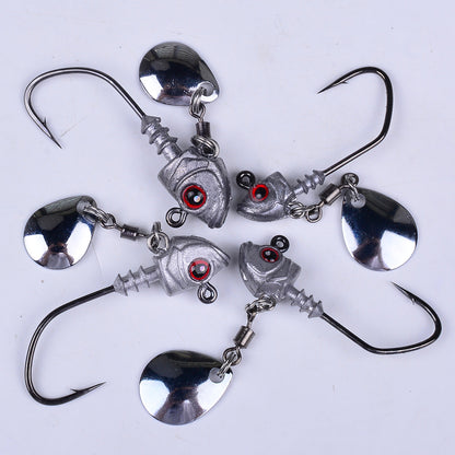 PROBEROS JIG067 Jig Head Hooks with Willow Blade 3D Eyes 3.5g-10g 10PCS