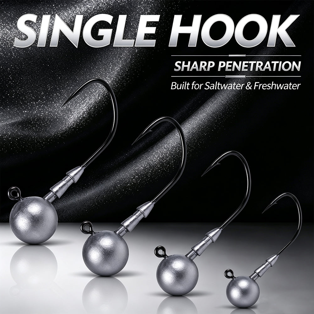 PROBEROS JIG068 Round Ball Lead Jig Head Hooks