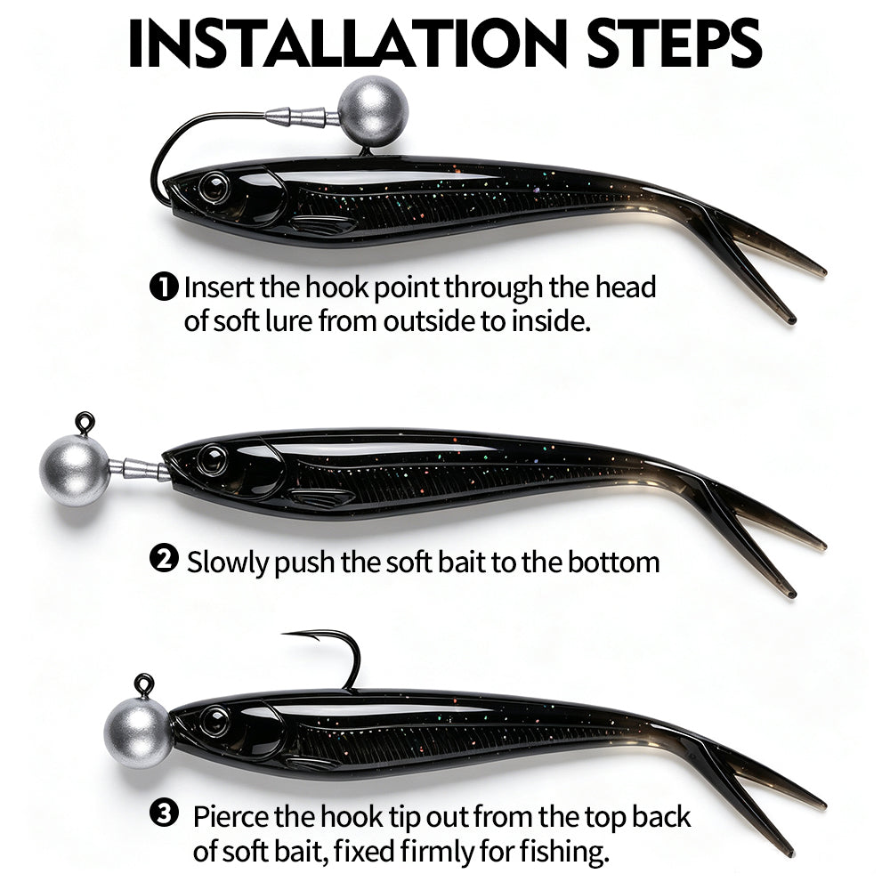 PROBEROS JIG068 Round Ball Lead Jig Head Hooks