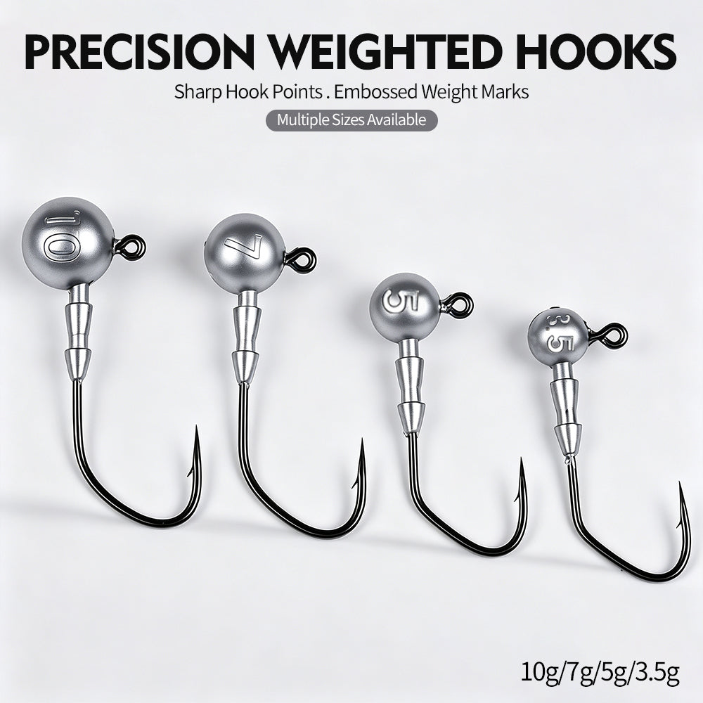 PROBEROS JIG068 Round Ball Lead Jig Head Hooks