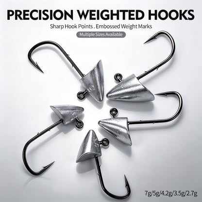 PROBEROS JIG070 Jig Head Hooks 2.7g-7g Freshwater for Bass Trout Perch