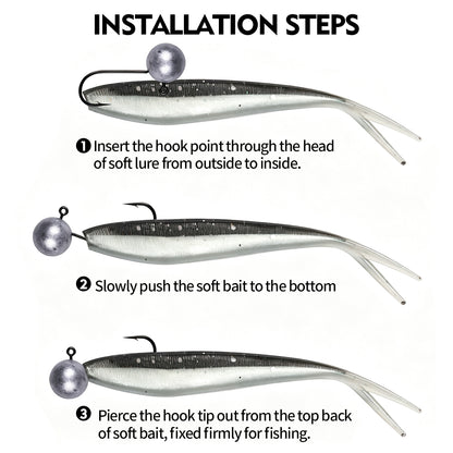 PROBEROS JIG071 Jig Head Hooks Freshwater for Trout Perch Crappie