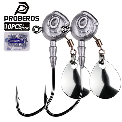 PROBEROS JIG072 Jig Head Hooks 3.5g-10g Freshwater for Trout Perch Crappie