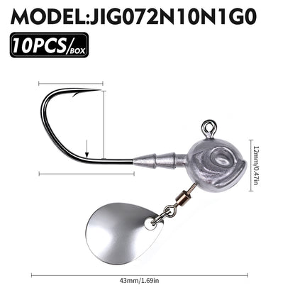 PROBEROS JIG072 Jig Head Hooks 3.5g-10g Freshwater for Trout Perch Crappie