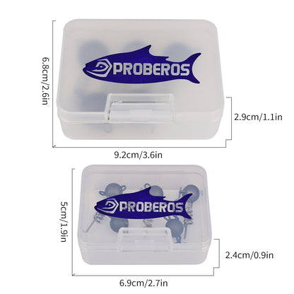 PROBEROS Lead Squid Jig Lure 60g-200g A-E Colors 5Pcs Lead Head Squid Skirt Jig Bait Pre Rigged For Offshore Fishing